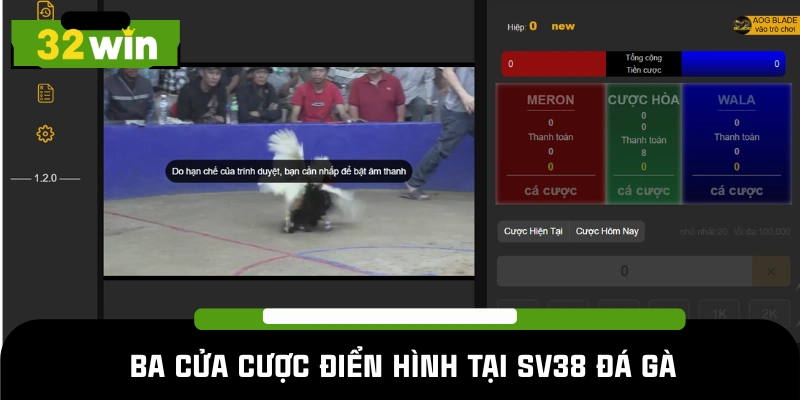 Các lựa chọn đặt cược phổ biến ở đá gà SV38
