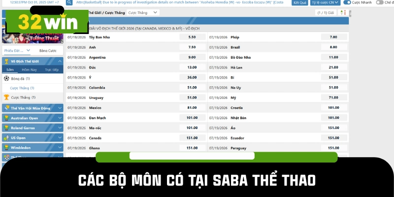 SABA Sports có những siêu phẩm nào? 