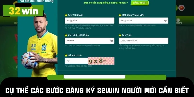 Cụ thể các bước đăng ký 32WIN người mới cần biết