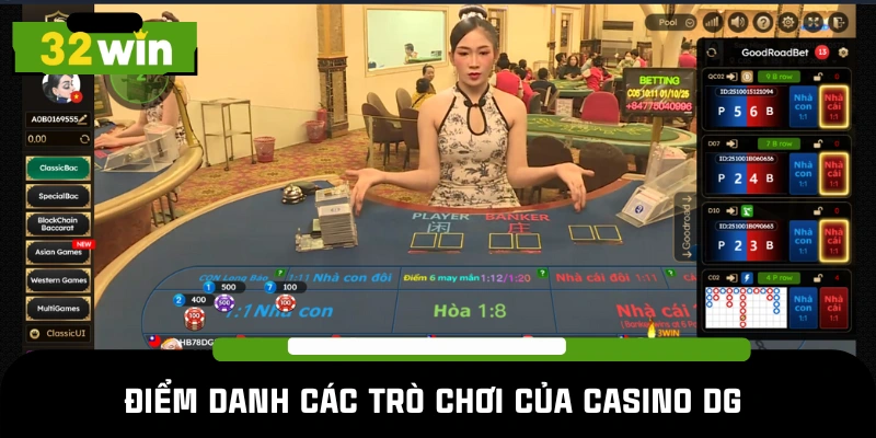Những trò chơi được ưa chuộng nhất tại DG Casino