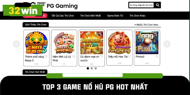 Tổng hợp trò chơi nổ hũ PG hội viên đánh giá cao