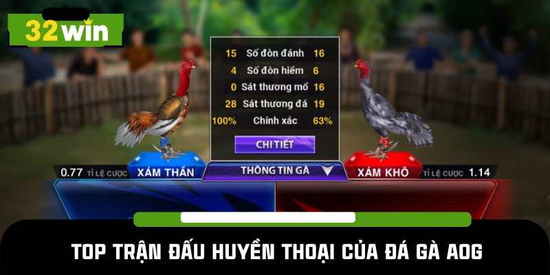 Các trận đá gà AOG được yêu thích nhất