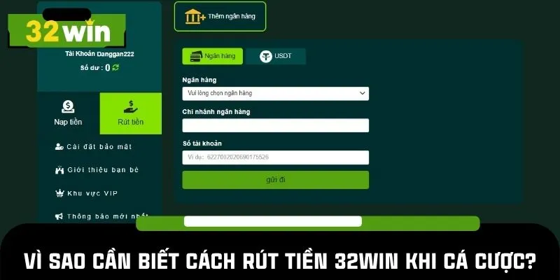 Vì sao cần biết rõ cách rút tiền 32WIN khi cá cược?